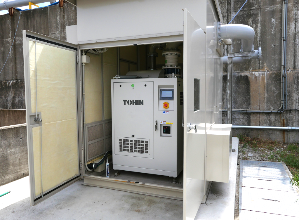 Giải pháp lắp đặt máy thổi khí Turbo TOHIN ngoài trời với thùng bảo vệ chuyên dụng chịu thời tiết và cách âm